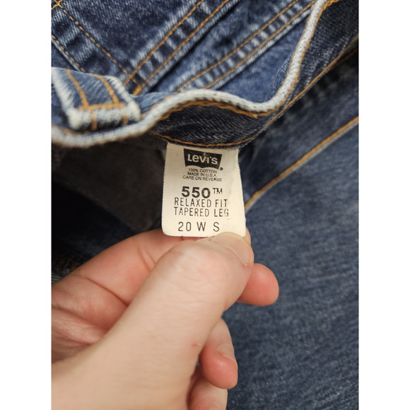 Vintage Levi's 550 Relaxed Fit Tapered Leg Jeans Women's Size 20 Short USA MADE - Picture 10 of 11